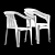 Moda Plastika Chair 3D model small image 3