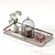 Rose Gold Table Set: Modern Glass Tray + Accessories 3D model small image 3