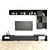 Modern Wooden TV Stand with Showcase 3D model small image 6