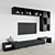 Modern Wooden TV Stand with Showcase 3D model small image 8