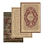 High-Quality Carpets Set 3D model small image 1