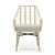 Vintage Emery Armchair: White & Dark Brown 3D model small image 2