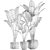 Exotic Plant Collection in Classic Vase 3D model small image 5