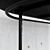 Elegant Oval Black Dining Table 3D model small image 2