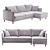 Contemporary Narvik Corner Sofa 3D model small image 1