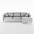 Contemporary Narvik Corner Sofa 3D model small image 2