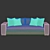 Doniel Modern Classic Beige Sofa 3D model small image 5