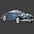 Vintage Mercedes 540k Open-Top Blueprint 3D model small image 1