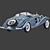 Vintage Mercedes 540k Open-Top Blueprint 3D model small image 2