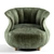 Modern Green Armchair: 3Dmax Model 3D model small image 2