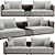 Elan Modular Sofa by Camerich 3D model small image 1