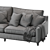 Luxury Beverly Upholstered Sofa 3D model small image 4