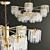 Elegant Meise 12-Light Gold Chandelier 3D model small image 1