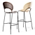 Sleek Trinidad Bar Stool 3D model small image 1