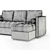 Liverpool Corner Sofa-Bed by Puffo 3D model small image 4