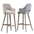 Modern Comfort: Costanza Barstool 3D model small image 1