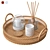 Rattan Tray | Handcrafted Natural Design 3D model small image 1