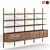 Sophisticated Modular Walnut System 3D model small image 1