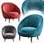 Sleek Diandre Barrel Chair: Modern Comfort and Style 3D model small image 1