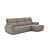 Corner Sofa Valmer with Adjustable Headrest and Dual Electric Recliner 3D model small image 2