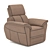 Belgian Valmer Armchair: Adjustable Comfort and Storage 3D model small image 1