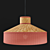 Elegant Linen & Rattan Pendant 3D model small image 2