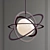 Modern Sputnik Chandelier - Elegant Lighting Fixture 3D model small image 1