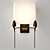 Caste Flint Sconce: Sculptural Illumination 3D model small image 2