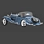 Classic Mersedes 540k Blueprint 3D model small image 2