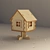 Portable Plywood Hut: Cozy and Durable 3D model small image 1