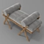 Outdoor Folding Camp Bench 3D model small image 2