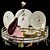 Elegant Decor Set: Tray, Plates, Vase Stand, Bell 3D model small image 1