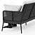 Sleek Somerset Outdoor Sofa 3D model small image 3