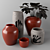 Minimalist White Ceramic Vase 3D model small image 1
