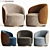 Luxurious Fendi Casa Anabelle Armchair: Ultimate Comfort & Style 3D model small image 1