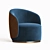 Luxurious Fendi Casa Anabelle Armchair: Ultimate Comfort & Style 3D model small image 2