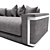 Elegant Montgomery Fendi Sofa 3D model small image 3