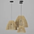 Rustic Rattan Pendant Light 3D model small image 1