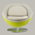 Volley Tennis Ball Lounge Chair 3D model small image 3