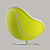 Volley Tennis Ball Lounge Chair 3D model small image 4