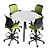 Steelcase POTRERO415 Conference Set2 - Modern Steel Office Table 3D model small image 7