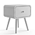 Scandinavian Teak Nightstand: 50x40x58 cm 3D model small image 6