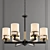 Olivier Frosted Gold Pendant Light 3D model small image 1