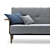 Monroe Mid Century Tufted Sofa 3D model small image 3