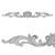 Bramek Decor SY11124-1: Stylish Polymer Rosettes 3D model small image 3