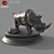 Copper Rhino Sculpture 3D model small image 2