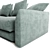 Luxury Ceasar Fendi Sofa 3D model small image 4