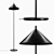 HKLiving Metal Triangle Floor Lamp - 2 Colors 3D model small image 1