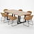 Sleek Modern Dining Table 3D model small image 1