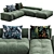 Pixel Sofa: Modern and Stylish Seating 3D model small image 3